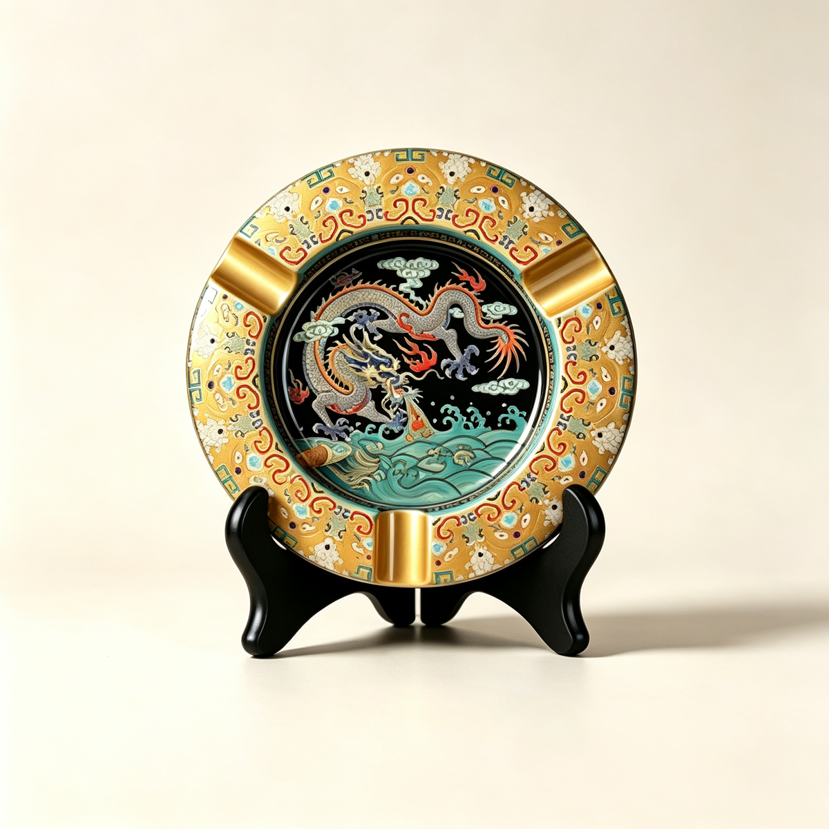Luxury Handcrafted Porcelain Cigar Ashtray