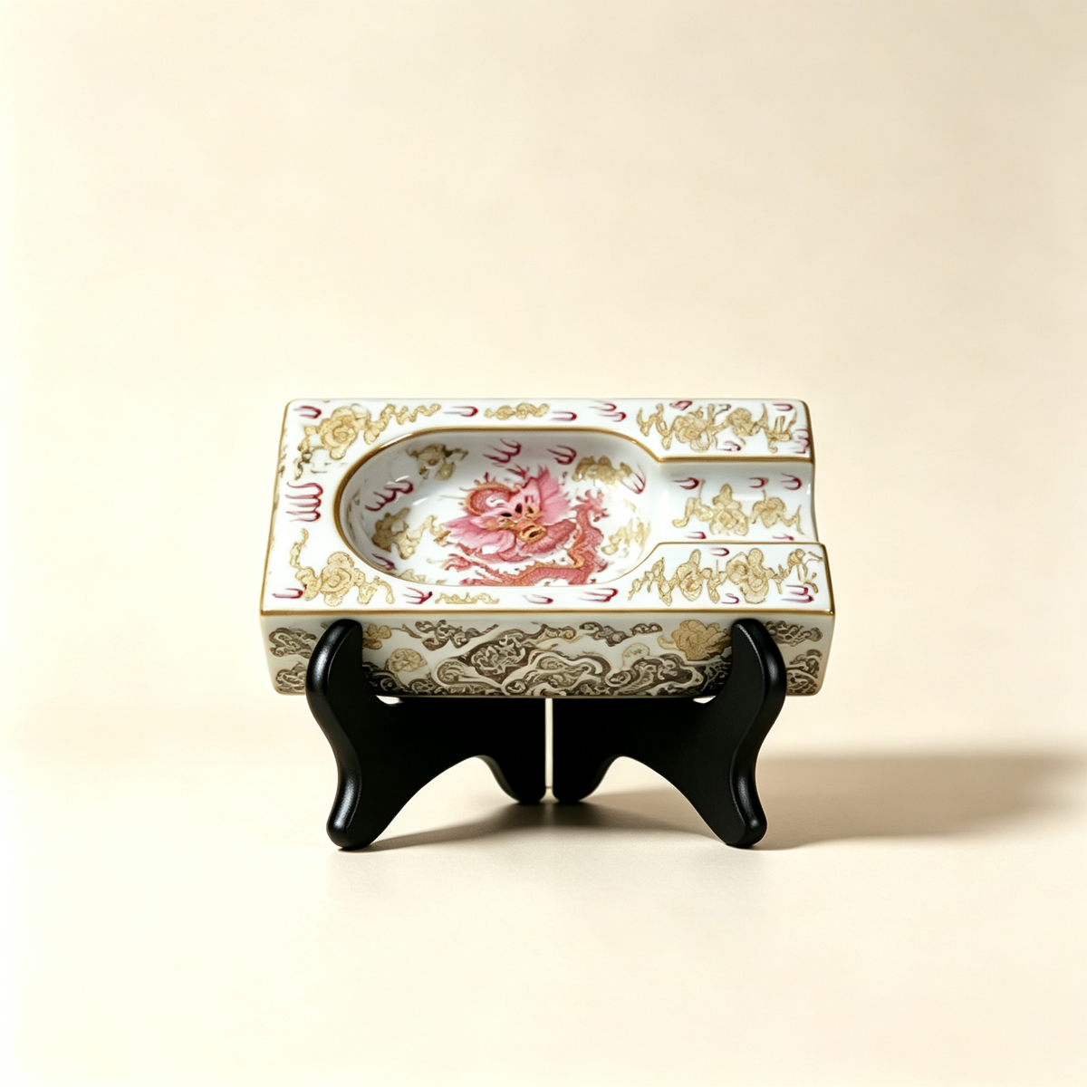 Luxury Handcrafted Porcelain Cigar Ashtray