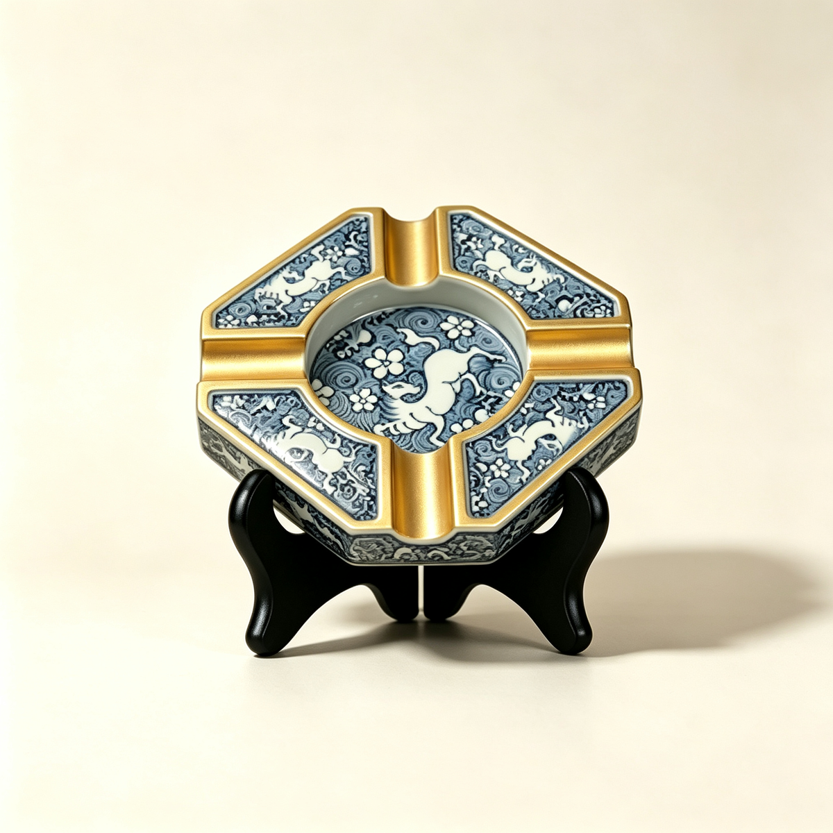 Luxury Handcrafted Porcelain Cigar Ashtray